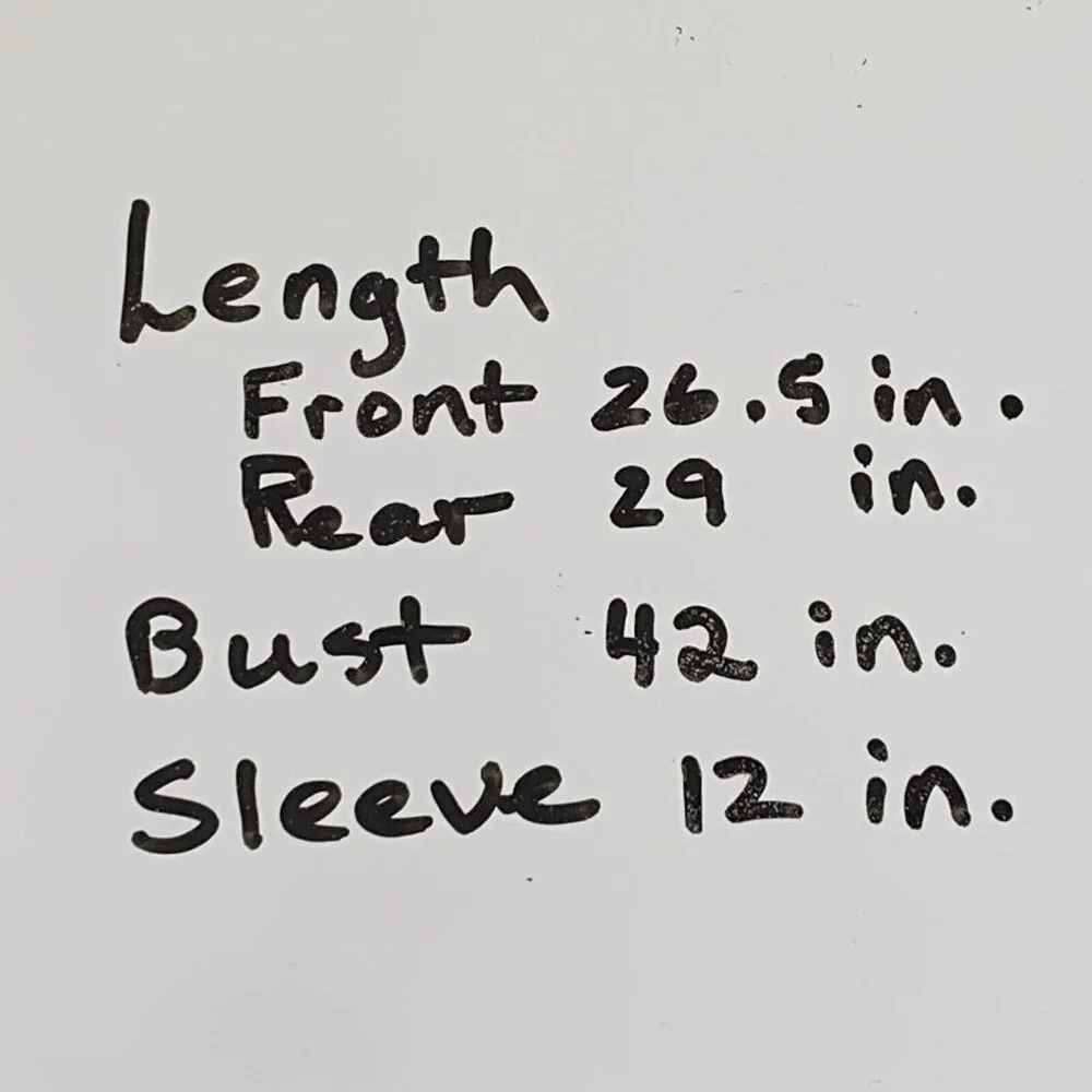 Chico’s Top Womens Large‎ Blue White Watercolor Asymmetrical Abstract Stripe - Picture 8 of 8